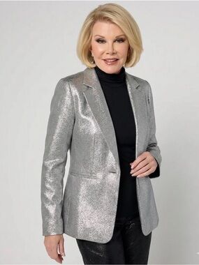 JOAN RIVERS RED CARPET COLLECTION SILVER JACKET